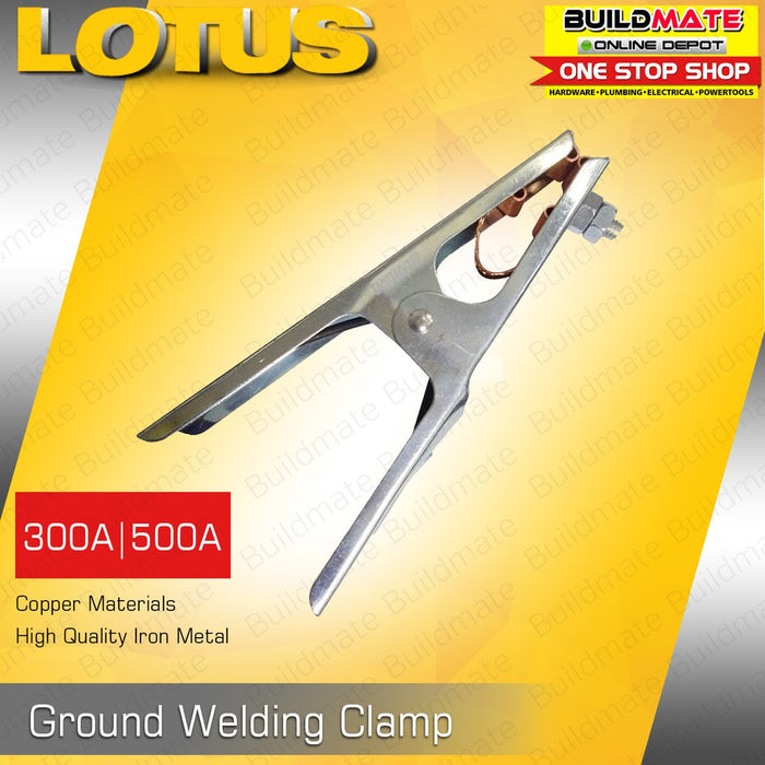 LOTUS | CRESTON Ground Welding Clamp 300A | 500A LTGC300 | LTGC500 | CEC300 SOLD PER PIECE •BUILDMATE•