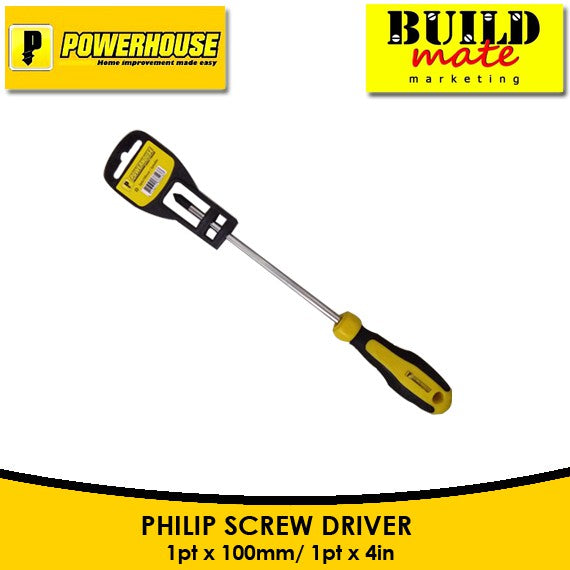 POWERHOUSE Screwdriver PHILIP/FLAT SOLD PER PIECE •BUILDMATE• PHHT