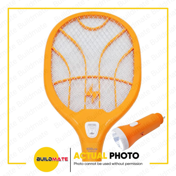 ECOLUM Zap It Mosquito Swatter with Emergency Flashlight ORANGE EEL001 •BUILDMATE•