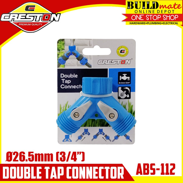 CRESTON Double Tap Connector for Garden Hose 3/4" ABS-112