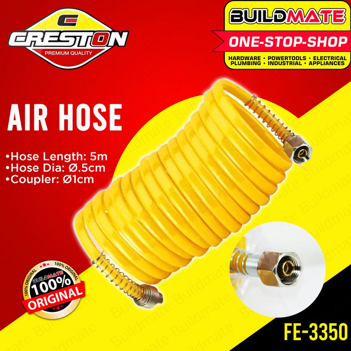 CRESTON Polyurethane Recoil Air Hose 1/4" x 5.0Meters FR3350 •BUILDMATE•