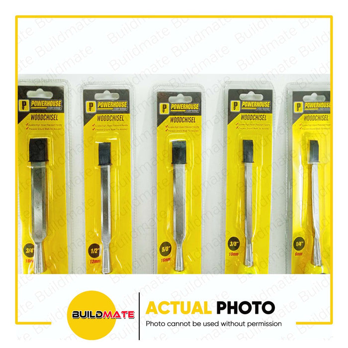 POWERHOUSE Dyna Grip Wood Chisel 1/4" | 3/8" | 1/2" | 5/8" | 3/4" SOLD PER PIECE •BUILDMATE• PHHT