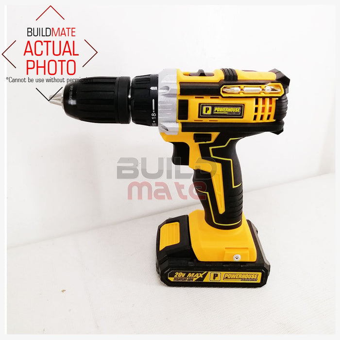 POWERHOUSE Cordless Drill / Driver 20V 13mm PH-20V-CDD •BUILDMATE• PHPT