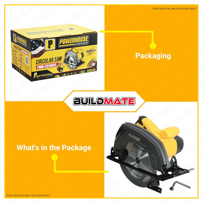 POWERHOUSE USA Circular Saw 2500W 9" Heavy Duty PHM-CS9009 •BUILDMATE• PHPT