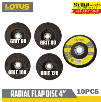 LOTUS (10PCS) Radial Flap Sanding Disc Wheel 4 •BUILDMATE•