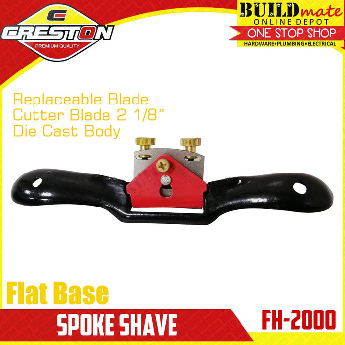 CRESTON Flat Base Spoke Shave Die Cast Body FH-2000