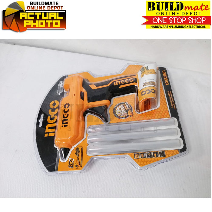 INGCO Cordless Glue Gun 20V CGGLI2001 POWERSHARE +FREE TAPEMEASURE & GLOVES •BUILDMATE• IPT