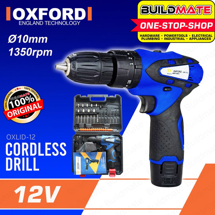 OXFORD Cordless Impact Drill 12V with Case OXLID-12 •BUILDMATE•