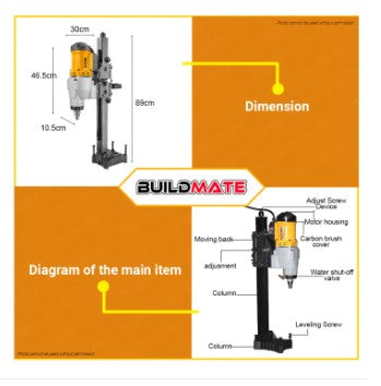 INGCO Diamond Coring Machine 2800W | 3800W Diamond Core Drill DDM28001 | DDM38001 •BUILDMATE• IPT