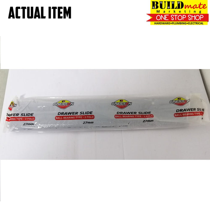 [WHOLESALE] (12PAIRS) CRESTON Drawer Slide Guide Ball Bearing 2 FOLD 12" •BUILDMATE•