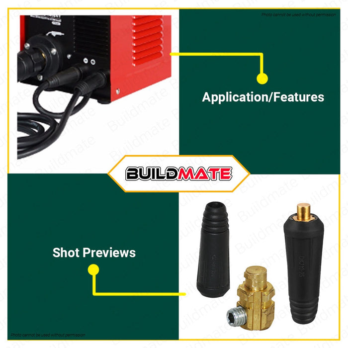 MAILTANK SH309 25mm2 Euro Welding Machine Connector Adaptor Male Black SP002 AUTHENTIC •BUILDMATE•