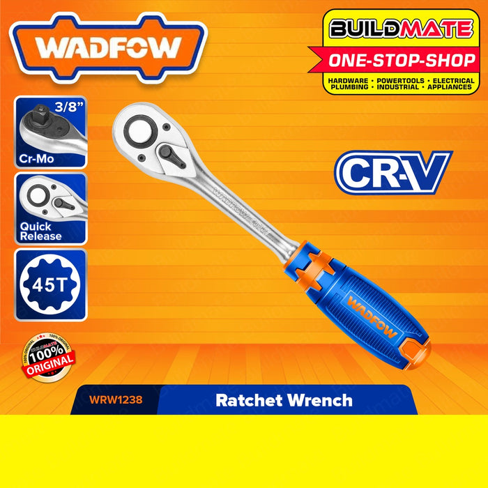 WADFOW 1/4" | 3/8" | 1/2" Inches Ratchet Wrench 45T [SOLD PER PIECE] Hand Tools •BUILDMATE• WHT