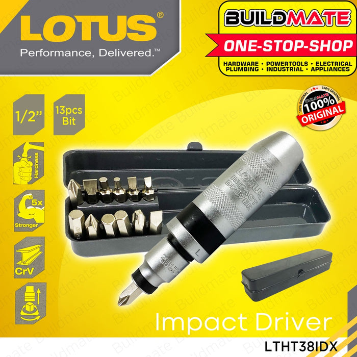 LOTUS Impact Driver 1/2" with 13pcs Bits LTHT38IDX •BUILDMATE•