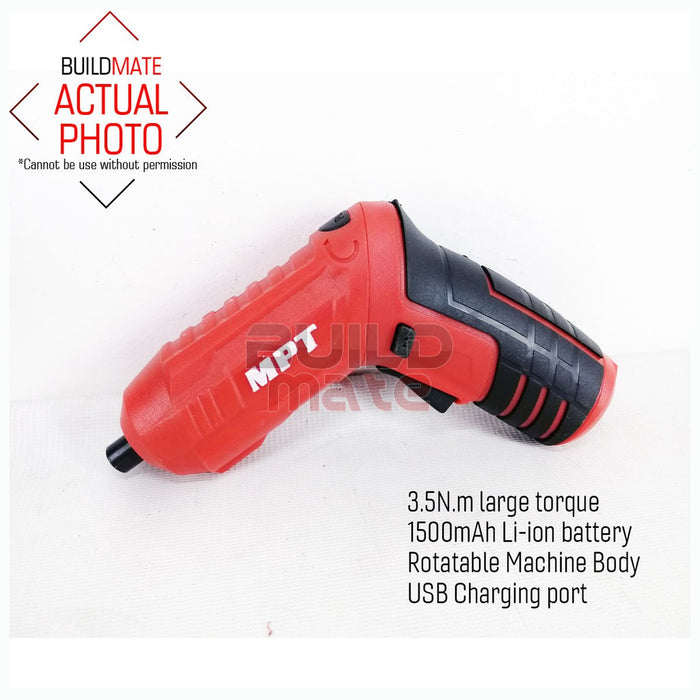 MPT 4V Cordless Screwdriver Li-Ion Battery 50PCS/SET MSD4006.3 Most Professional Tools•BUILDMATE•