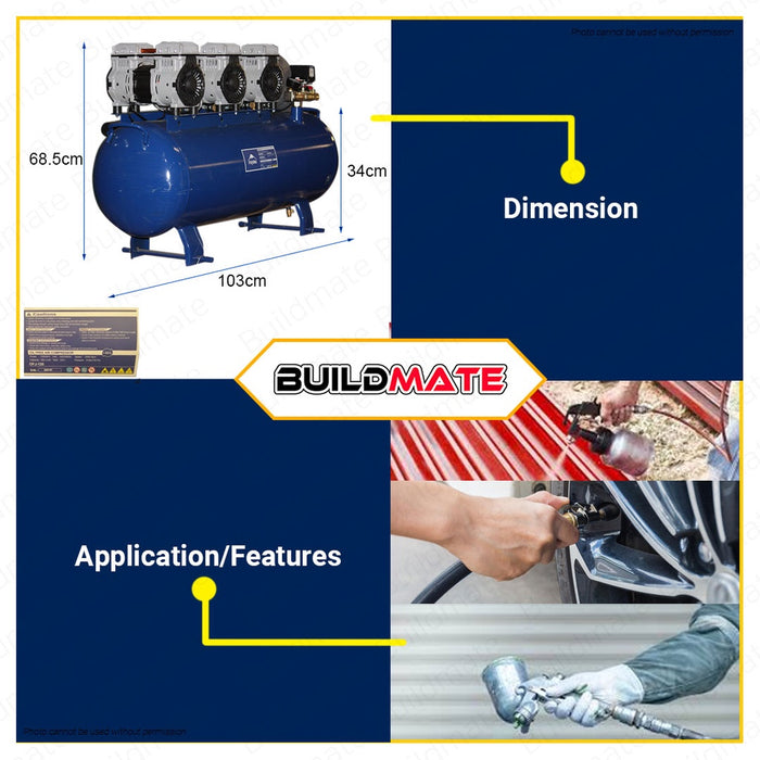 FUJIMA JAPAN 120L Air Compressor Oil Free Noise Less OFJ-120 100% ORIGINAL AUTHENTIC •BUILDMATE• DBS