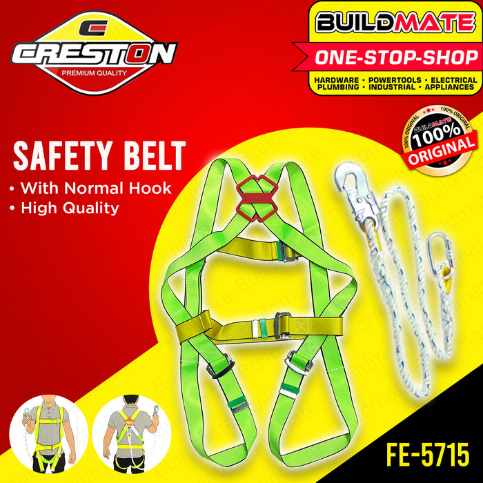 CRESTON Safety Belt Full Body with Small Hook FE5715 •BUILDMATE•