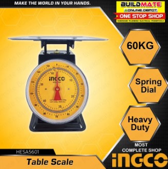 INGCO Spring Table Scale 60kg HESA5601 •BUILDMATE• IHT