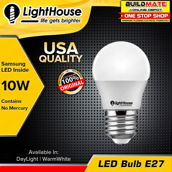 LIGHTHOUSE LED Bulb E27 (PREMIUM) 10W A60 DAYLIGHT | WARM WHITE SOLD PER PIECE •BUILDMATE•