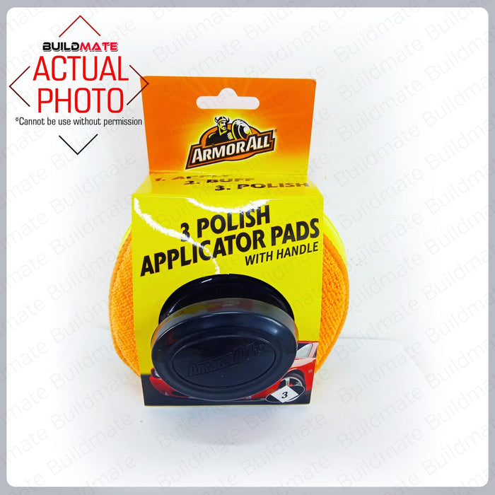 ARMOR ALL 3 Polish Applicator Cloth Pads with Handle AA400015EN •BUILDMATE• 