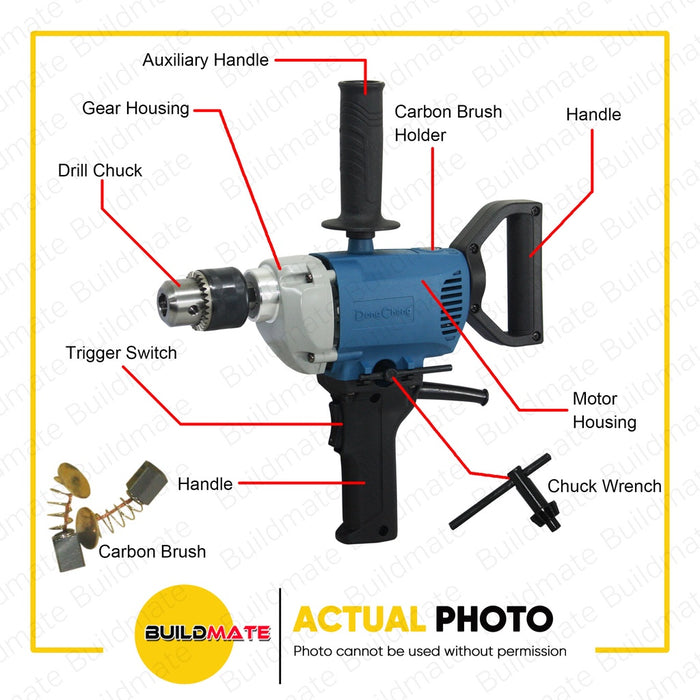 DONG CHENG Die Electric Drill 800W 16mm DJZ16A •BUILDMATE•