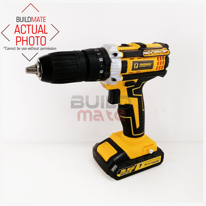 POWERHOUSE 20V Cordless Impact Drill 13mm PH-20V-CIMD13MM •BUILDMATE•