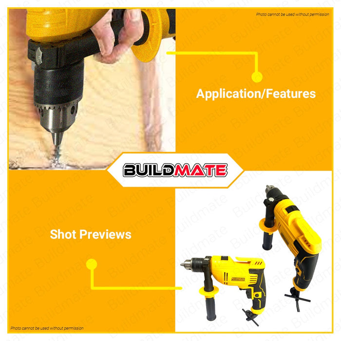 POWERHOUSE USA Angle Grinder PHM-AG700 + Impact Drill PHB-IMPACT-720S + FREE NYLON TAPE MEASURE 3M