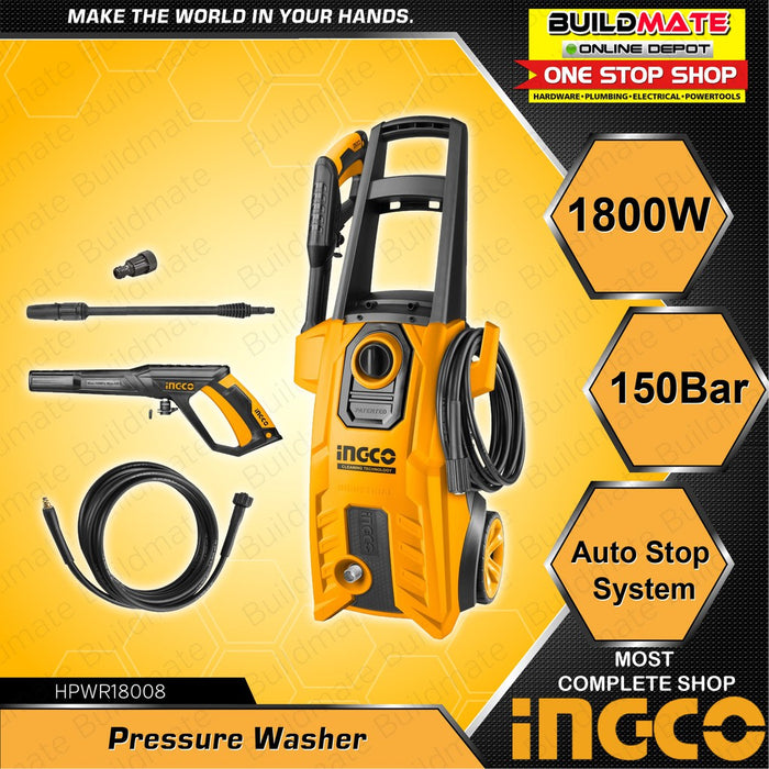 INGCO Pressure Washer 1800W HPWR18008 •BUILDMATE• IPT