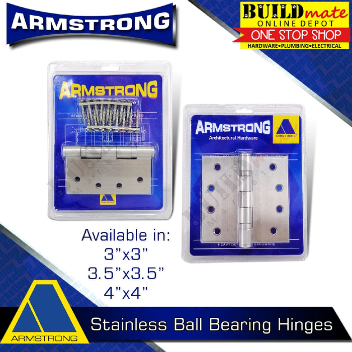 ARMSTRONG Stainless Steel Ball Bearing Hinges Heavy Duty •BUILDMATE•