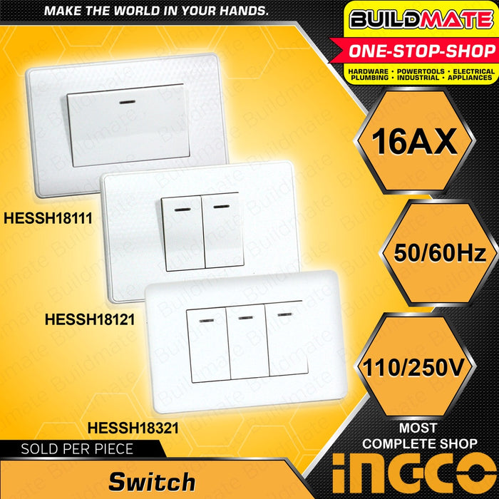 INGCO Light Switch 1 Gang | 2 Gang | 3 Gang SOLD PER PIECE •BUILDMATE ...