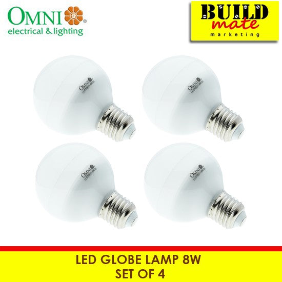 Omni LED Globe Lamp 8W Daylight  Set of 4