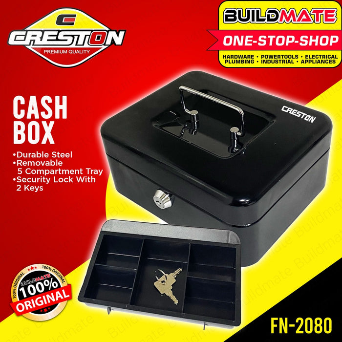 CRESTON Durable Steel Cash Box 8" FM-2080