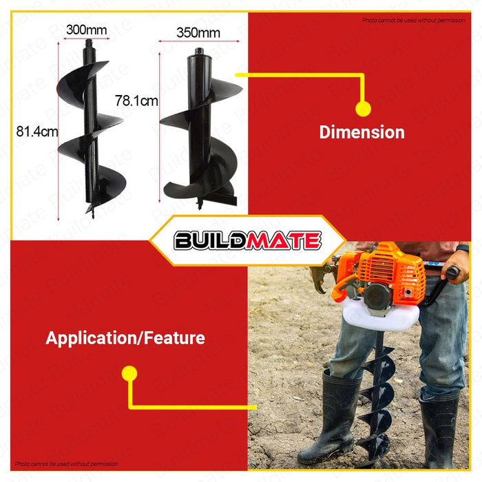 YAMATA JAPAN Earth Ground Auger Drill Bit 300mm | 350mm SOLD PER PIECE •BUILDMATE•