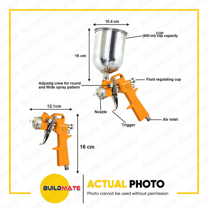 HOTECHE Air Paint Spray Gun 1.5mm 4Bar SOLD PER PIECE •BUILDMATE•