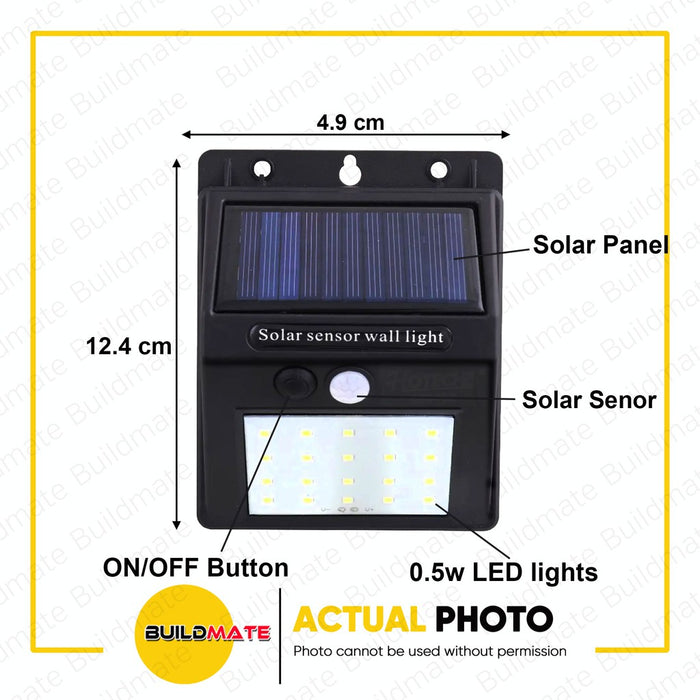 HOTECHE Solar Senor LED Wall Light 0.55W HTC-440402 •BUILDMATE•