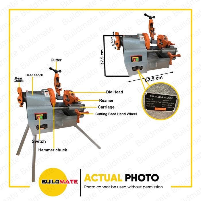 CAYKEN Electric Pipe Threading Machine 1/2 to 2" P50 EPIPET122 •BUILDMATE•