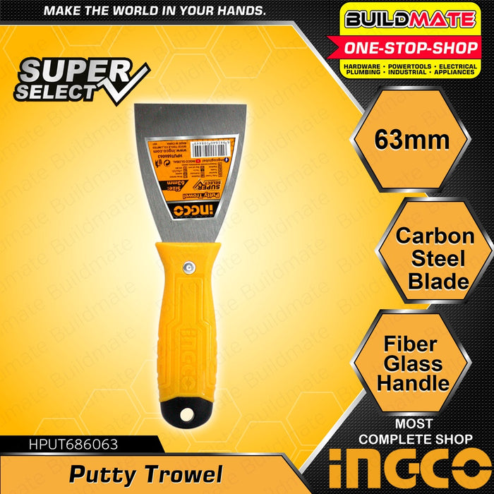 BUILDMATE Ingco 50MM-100MM Drywall Taping Putty Trowel SUPER SELECT Wall Paint Scraper Spatula SOLD PER PIECE HPUT686050 HPUT686063 HPUT686075 HPUT686100 - IHT