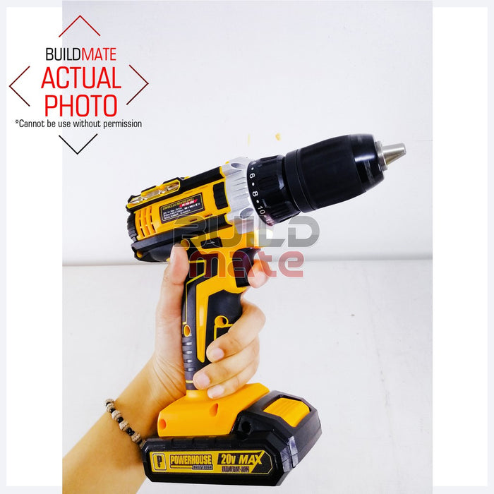 POWERHOUSE Cordless Drill / Driver 20V 13mm PH-20V-CDD •BUILDMATE• PHPT