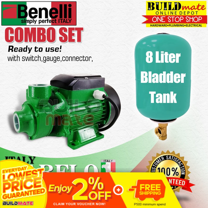 [COMBO] BENELLI MARFLO Italy Water Peripheral Booster Pump 0.5HP AND 8 LITER TANK •NEW ARRIVAL!•