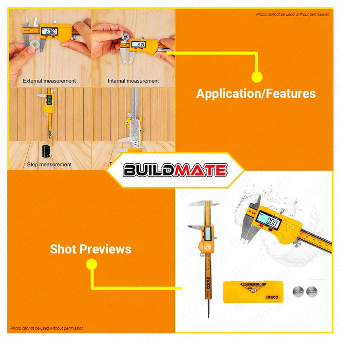 INGCO Digital Caliper 150mm 3V HDCD28150 •BUILDMATE• IHT