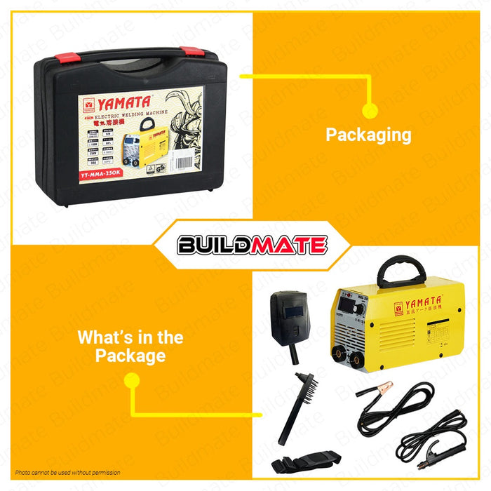 YAMATA Japan Portable Inverter Welding Machine MINI with PVC Case 5.4KVA 92V YT-MMA250K •BUILDMATE•