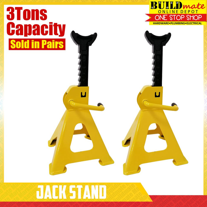 BUILDMATE Creston Jack Stand 3 Tons Heavy Duty Steel Body Auto Car Lifting Jacking Repair Tools SOLD IN PAIR