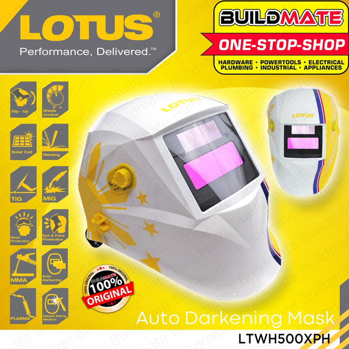 LOTUS Auto Darkening Welding Mask Helmet Head Protection Pinoy LTWH500XPH AUTHENTIC •BUILDMATE•