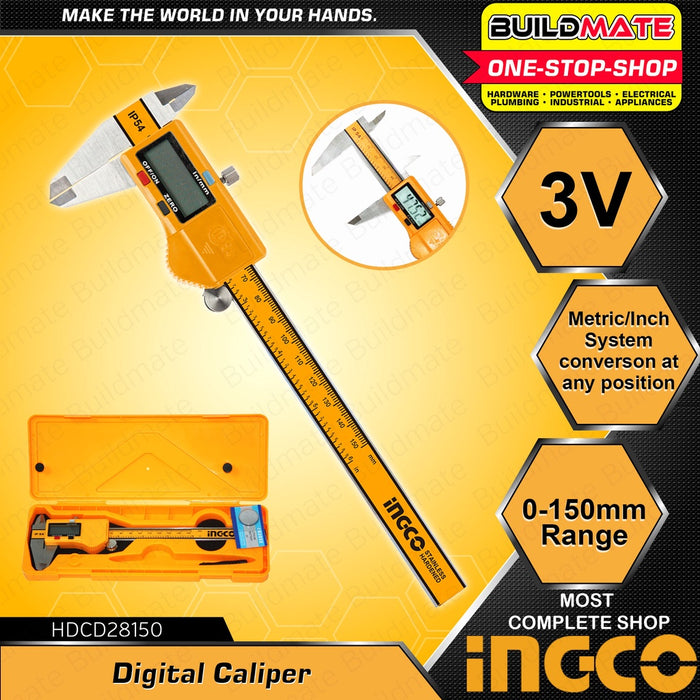 INGCO Digital Caliper 150mm 3V HDCD28150 •BUILDMATE• IHT