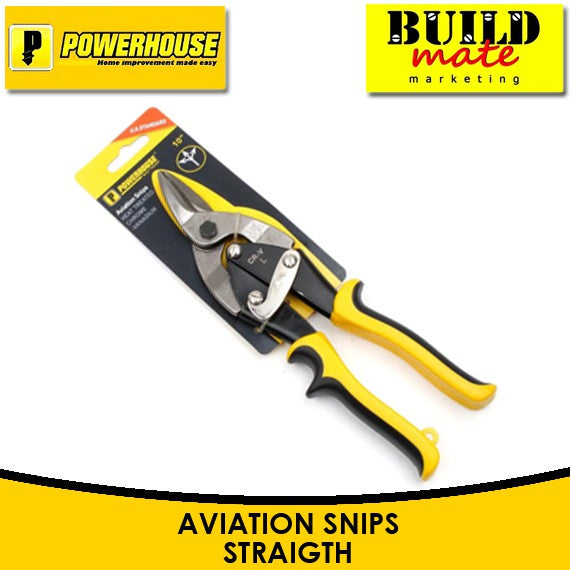 POWERHOUSE Aviation Snips Straight •BUILDMATE• PHHT