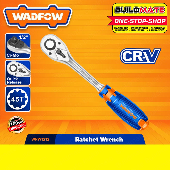 WADFOW 1/4" | 3/8" | 1/2" Inches Ratchet Wrench 45T [SOLD PER PIECE] Hand Tools •BUILDMATE• WHT