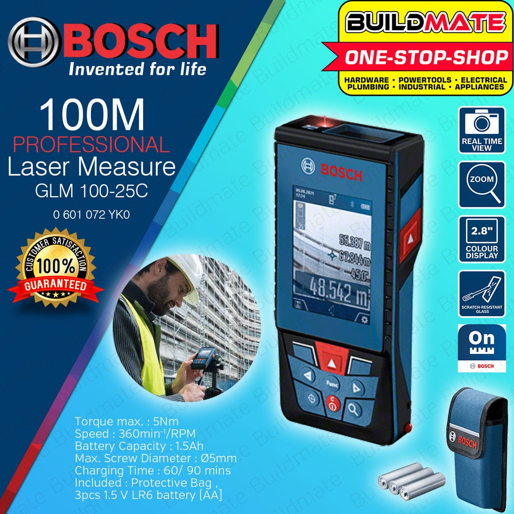 Bosch Professional Laser Measure GLM 100-25 C 0601072Y00