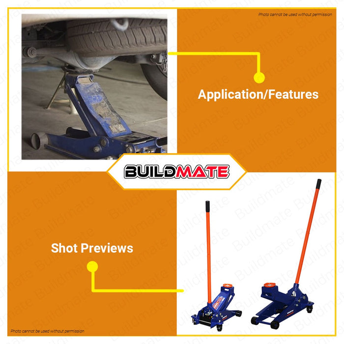 WADFOW 3 TONS Hydraulic Floor Jack 28.9KG Auto Repair Fast Lift Jack Trolley WHJ2503 •BUILDMATE• WHT