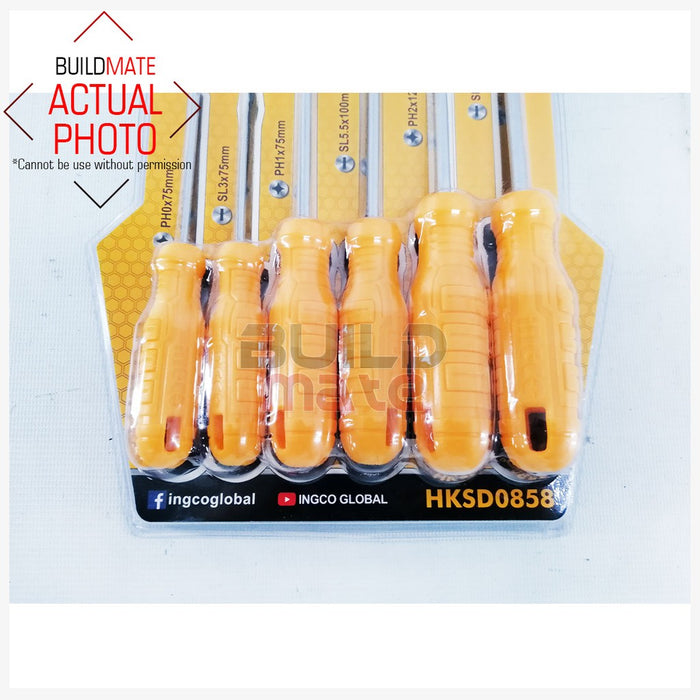 INGCO Screwdriver 8PCS/SET HKSD0858  •BUILDMATE• IHT