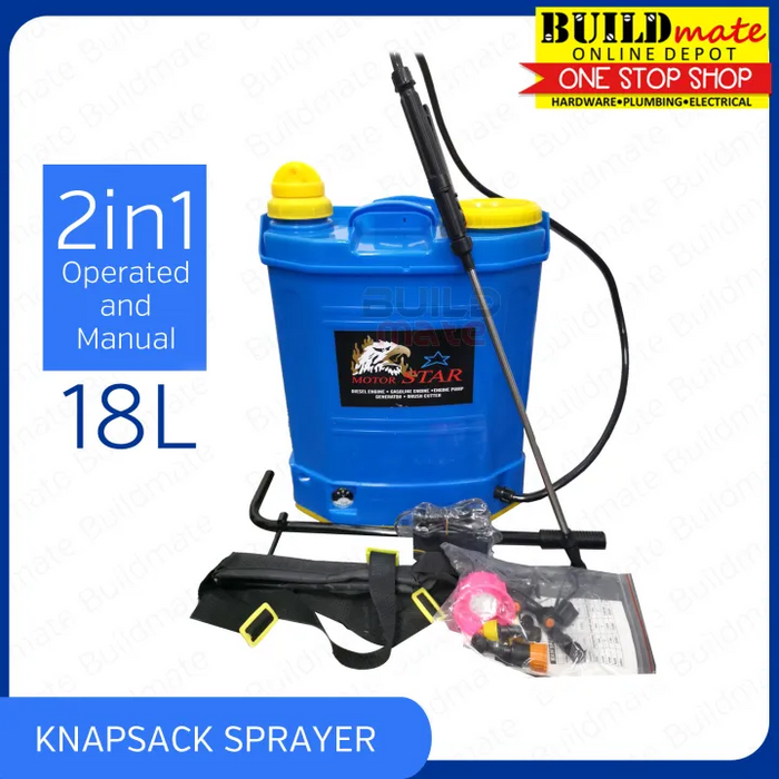 JR KAWASAKI 2in1 Dual Function Manual/Battery Operated Knapsack Sprayer 18L +FREE GLOVES&TAPEMEASURE