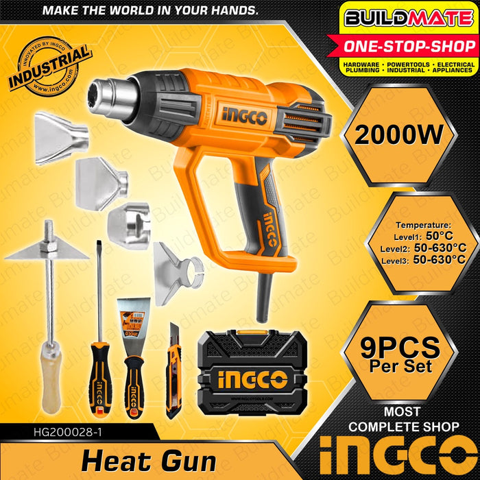 INGCO Hot Air Temperature Heat Gun 2000W HG200028 •BUILDMATE• IPT
